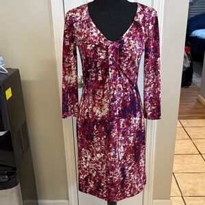 Dana Buchman Multicolor Long Sleeve Dress